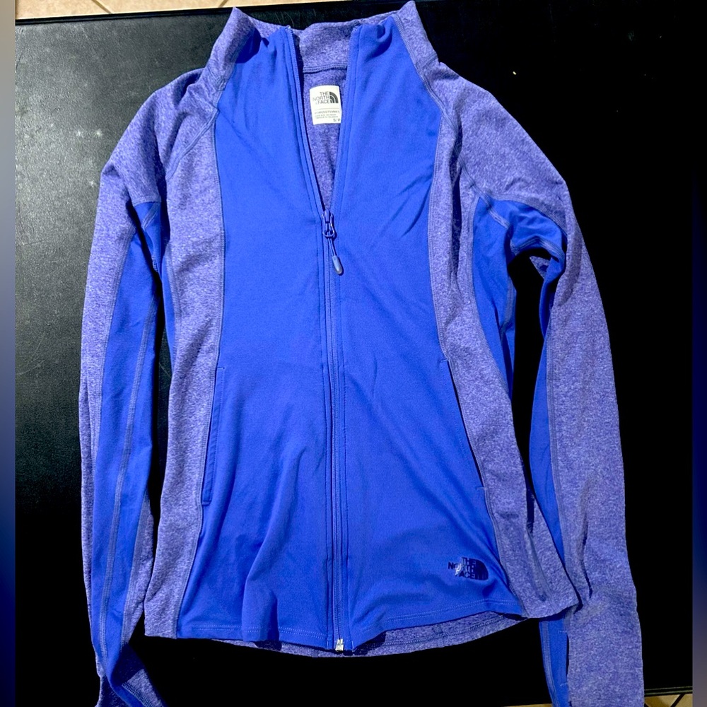 THE NORTH FACE Athletic Fitted Zip Up Sweatshirt Womens Small Purple
